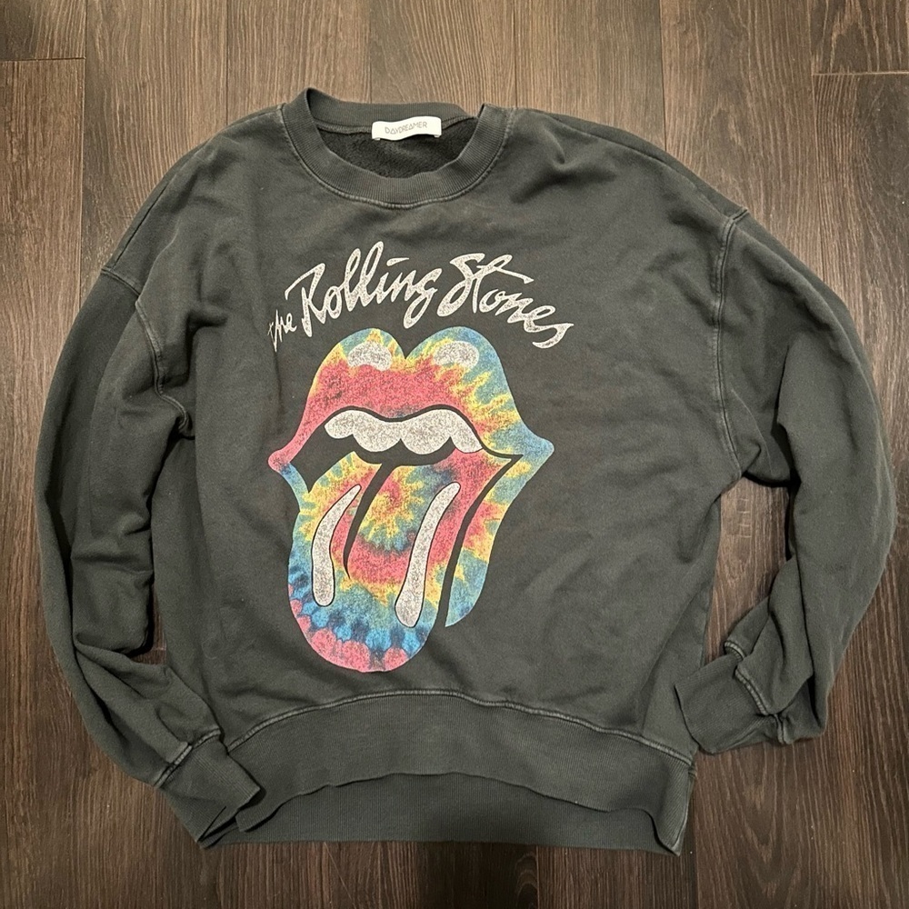 DAYDREAMER X REVOLVE Rolling Stones Tie Dye Tongue Oversized Sweatshirt …